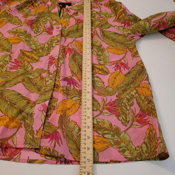 T.E By Tracy Evans floral print Women's Blouse Size L. - Picture 10 of 14